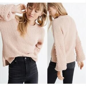 Madewell Bobble Blush Pink Pullover Sweater